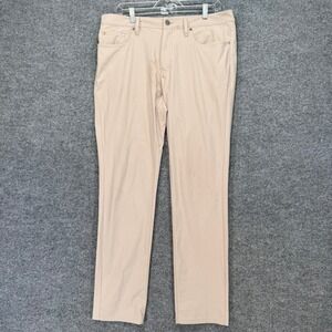 J. Hilburn Pants Mens 35.5 Tan DPester Technical Performance Golf Chinos Stretch